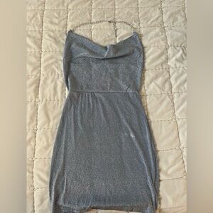 SHEIN Shimmer Blue Mini dress Size Medium